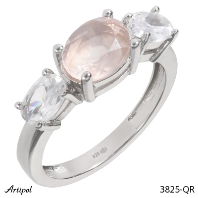 Ring 3825-QR with real Rose Quartz