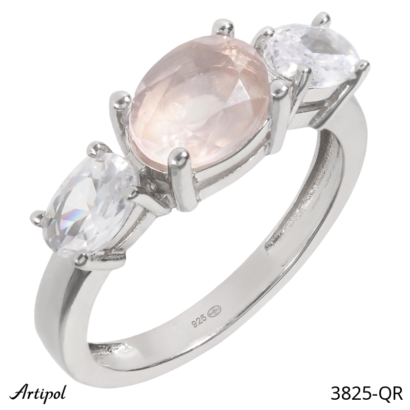 Ring 3825-QR with real Rose Quartz