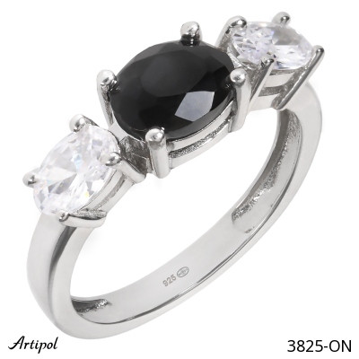 Bague 3825-ON en Onyx noir véritable