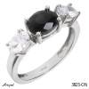 Bague 3825-ON en Onyx noir véritable