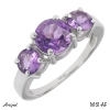 Ring M61-AF with real Amethyst