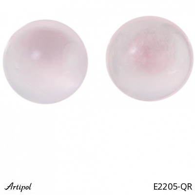 Earrings E2205-QR with real Rose quartz