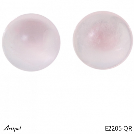 Earrings E2205-QR with real Rose quartz