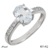Ring K01-AQ with real Aquamarine