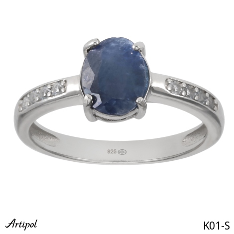 Ring K01-S mit echter Saphir