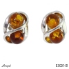 Earrings E3001-B with real Amber