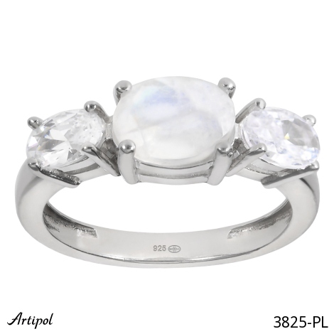 Ring 3825-PL with real Moonstone