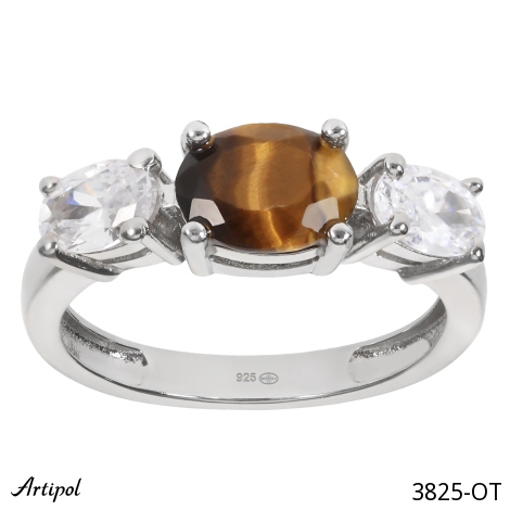 Bague 3825-OT en Oeil de tigre véritable