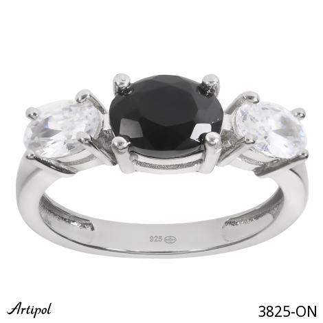 Ring 3825-ON mit echter Schwarzem Onyx