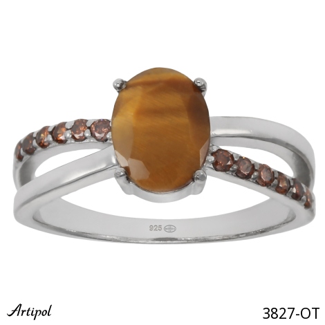 Bague 3827-OT en Oeil de tigre véritable