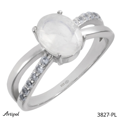 Ring 3827-PL with real Moonstone