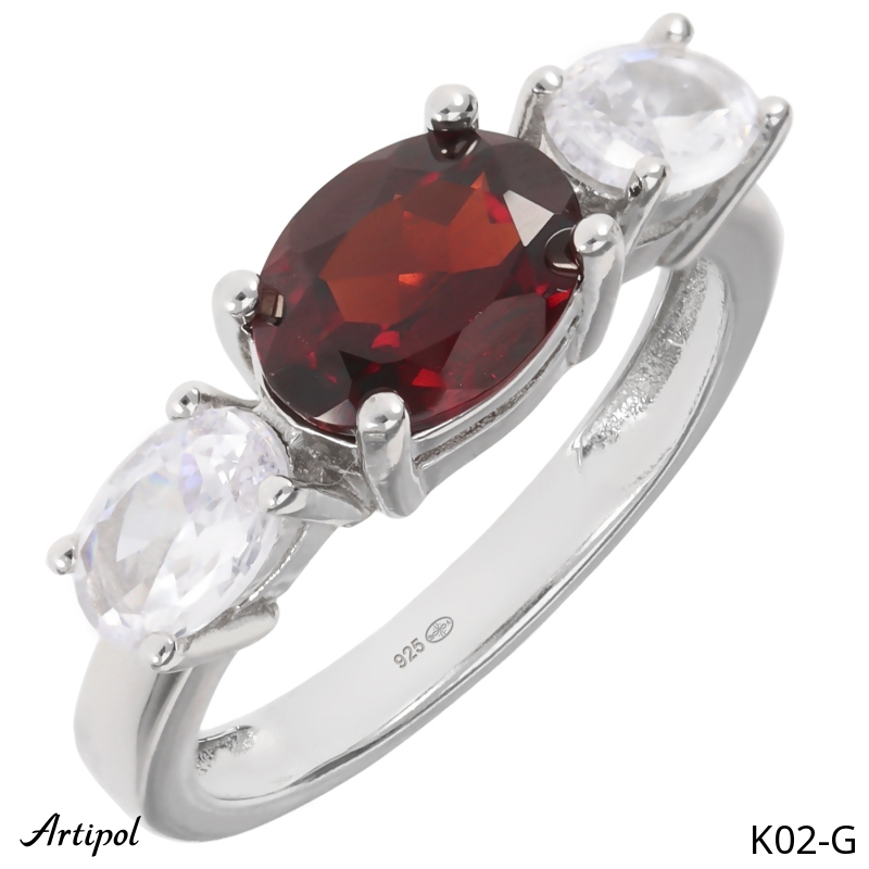 Pierścionek K02-G z Granatem