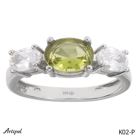 Ring K02-P with real Peridot