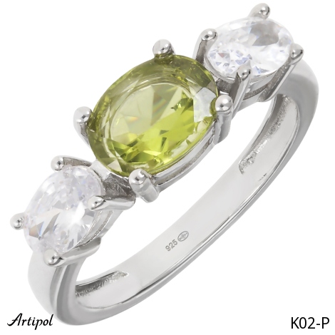 Ring K02-P with real Peridot