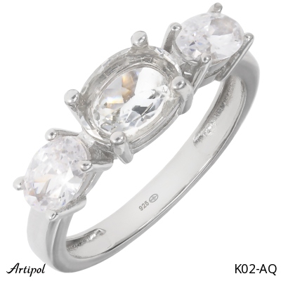 Ring K02-AQ mit echter Aquamarin