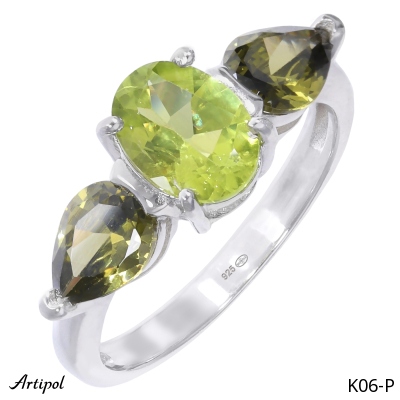 Ring K06-P with real Peridot