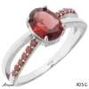 Bague K05-G en Grenat véritable