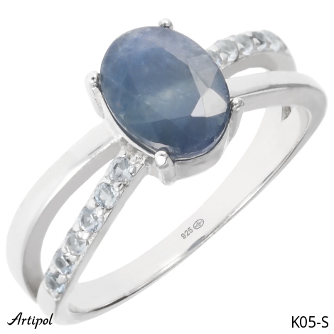 Ring K05-S mit echter Saphir