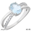 Ring K05-TB with real Blue topaz