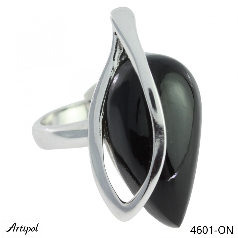 Ring 4601-ON mit echter Schwarzem Onyx