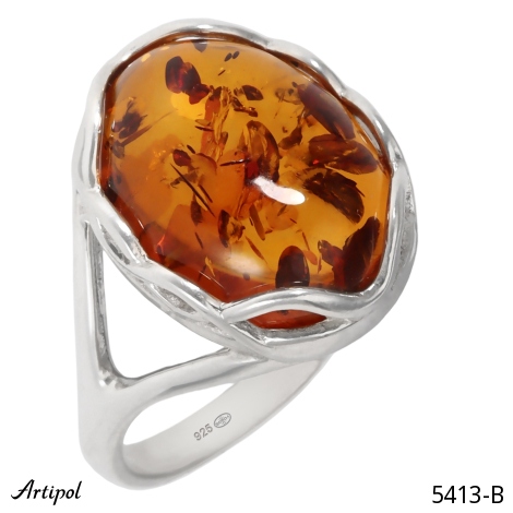 Ring 5413-B with real Amber
