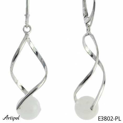 Boucles d'oreilles E3802-PL en Pierre de lune véritable