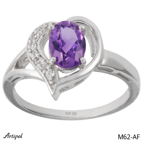 Ring M62-AF with real Amethyst