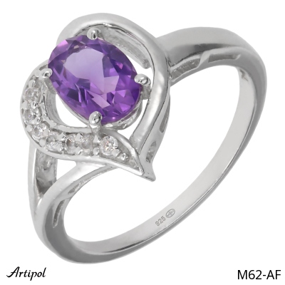 Ring M62-AF with real Amethyst