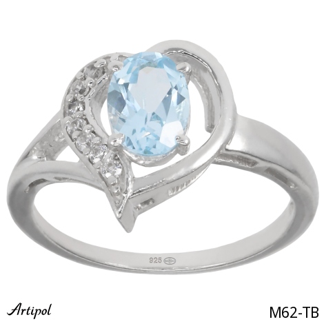 Ring M62-TB mit echter Blauem Topas
