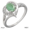 Ring M62-E with real Emerald