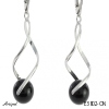 Boucles d'oreilles E3802-ON en Onyx noir véritable