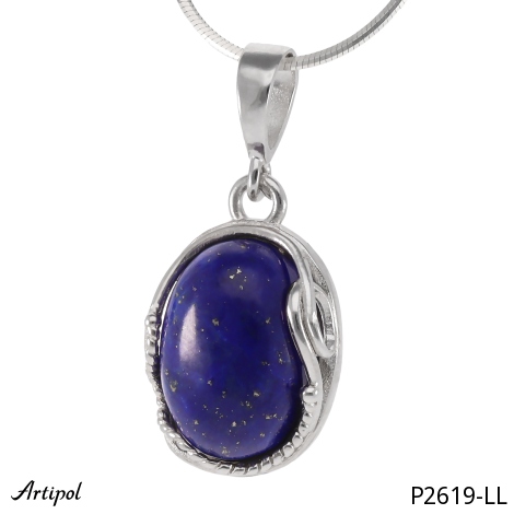 Pendentif P2619-LL en Lapis-lazuli véritable