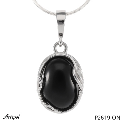 Pendant P2619-ON with real Black Onyx