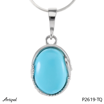 Pendant P2619-TQ with real Turquoise
