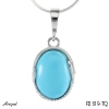 Pendentif P2619-TQ en Turquoise véritable