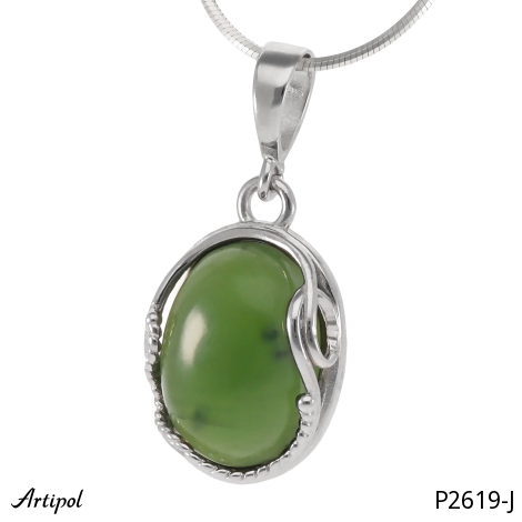 Anhänger P2619-J mit echter Jade