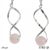 Earrings E3802-QR with real Rose quartz
