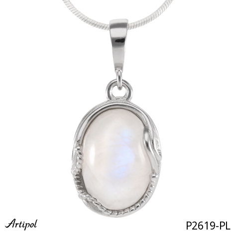 Pendentif P2619-PL en Pierre de lune véritable