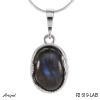 Pendant P2619-LAB with real Labradorite