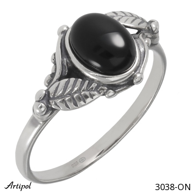 Ring 3038-ON mit echter Schwarzem Onyx