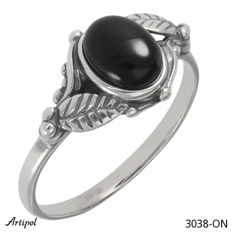 Ring 3038-ON mit echter Schwarzem Onyx