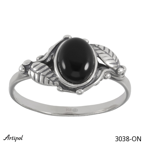 Ring 3038-ON mit echter Schwarzem Onyx