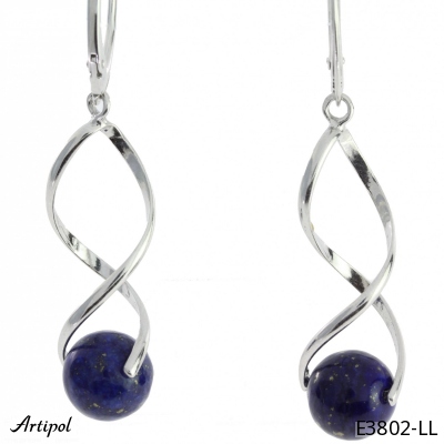 Earrings E3802-LL with real Lapis lazuli