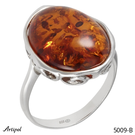 Ring 5009-B with real Amber