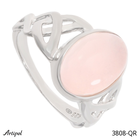 Ring 3808-QR mit echter Rosenquarz