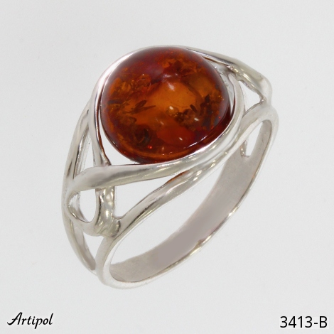 Ring 3413-B mit echter Bernstein
