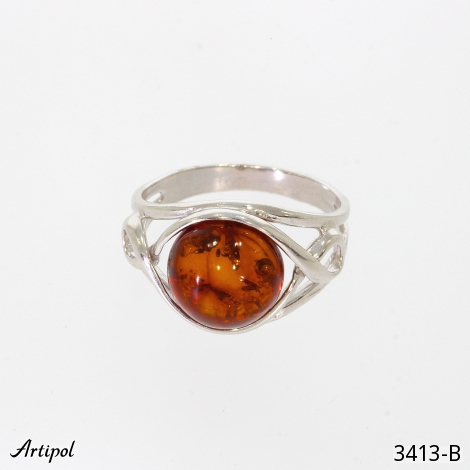 Ring 3413-B mit echter Bernstein