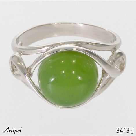Ring 3413-J mit echter Jade