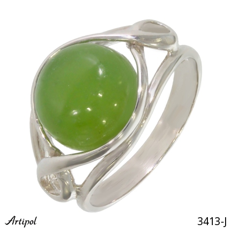 Ring 3413-J mit echter Jade