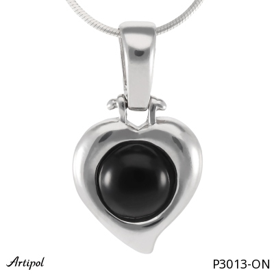 Pendentif P3013-ON en Onyx noir véritable